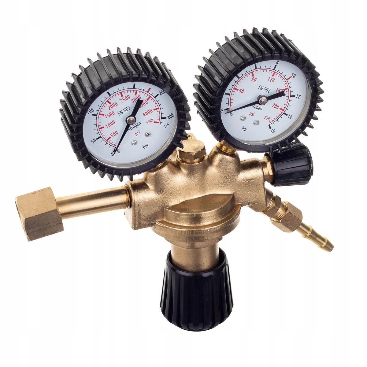TC TECHNIC Reduzierer Stickstoff Druckminderer Druckregler 2x Manometer