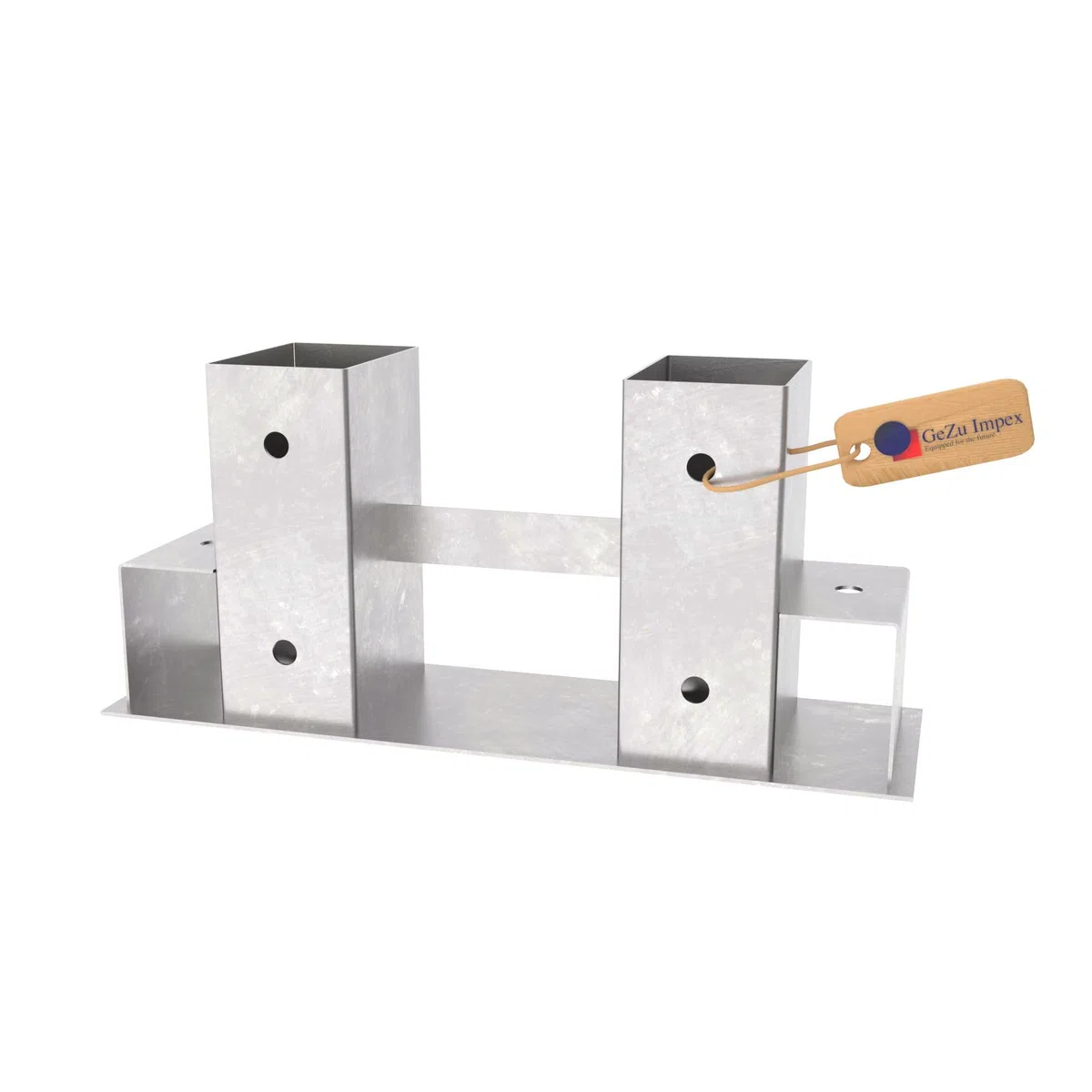 GeZu Impex Holzstapelhilfe 340 x 100 x 150 mm Set à 4 Feuerverzinkt Brennholzstapelhalter Stapelhilfe Holzstapelhalter Kaminholzregal