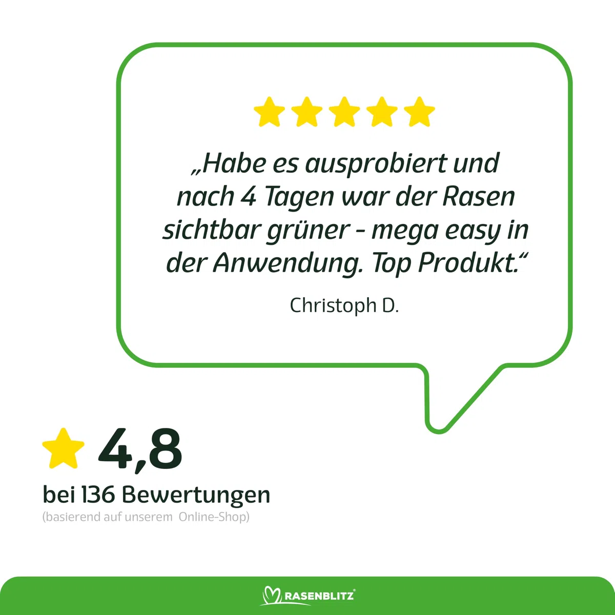 RASENBLITZ Sommerdünger Nachfüllpack – 5 L für 250–500 m², flüssig & sofort wirksam, nachhaltiger Rasendünger bei Trockenstress, ideal zur Auffrischung