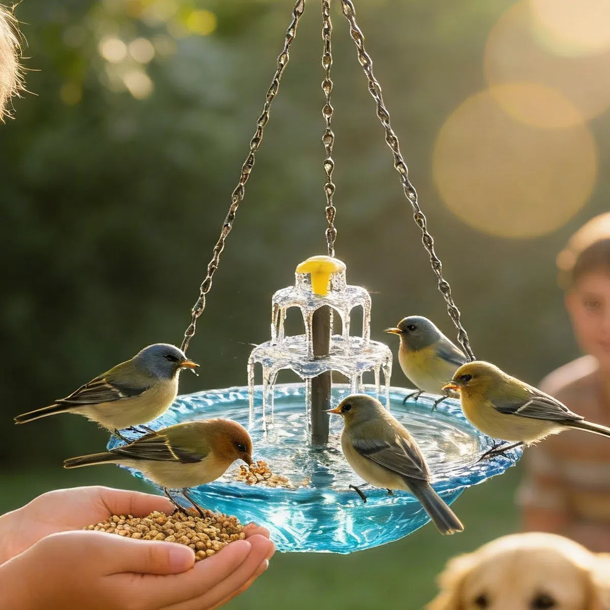 Solar-Vogeltränke – Garten-Wasserbrunnen mit Solarpumpe, dekorative Vogelbadeschale für Terrasse, Hinterhof, Vorhof, Balkon, Deck, Hof, Park, Gärtner, Hausbesitzer,