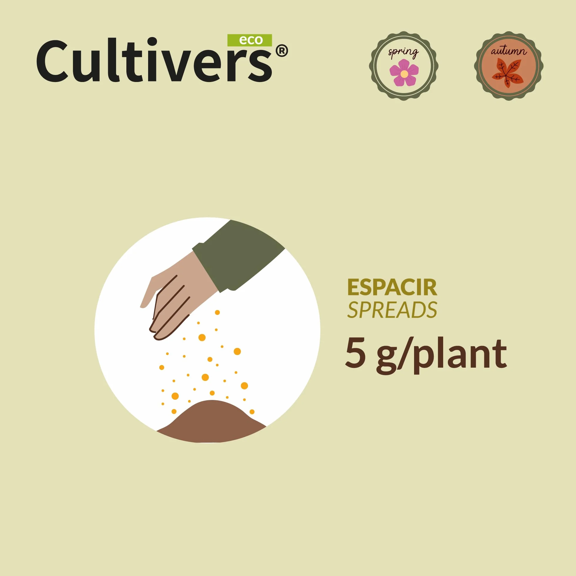 CULTIVERS Bio-Bonsaidünger 5 kg, granuliert, 100% pflanzlich, organisch und natürlich, langsam und kontrolliert freisetzend, NPK 8-1-5 + 74% organische Substanz, mit Huminsäuren