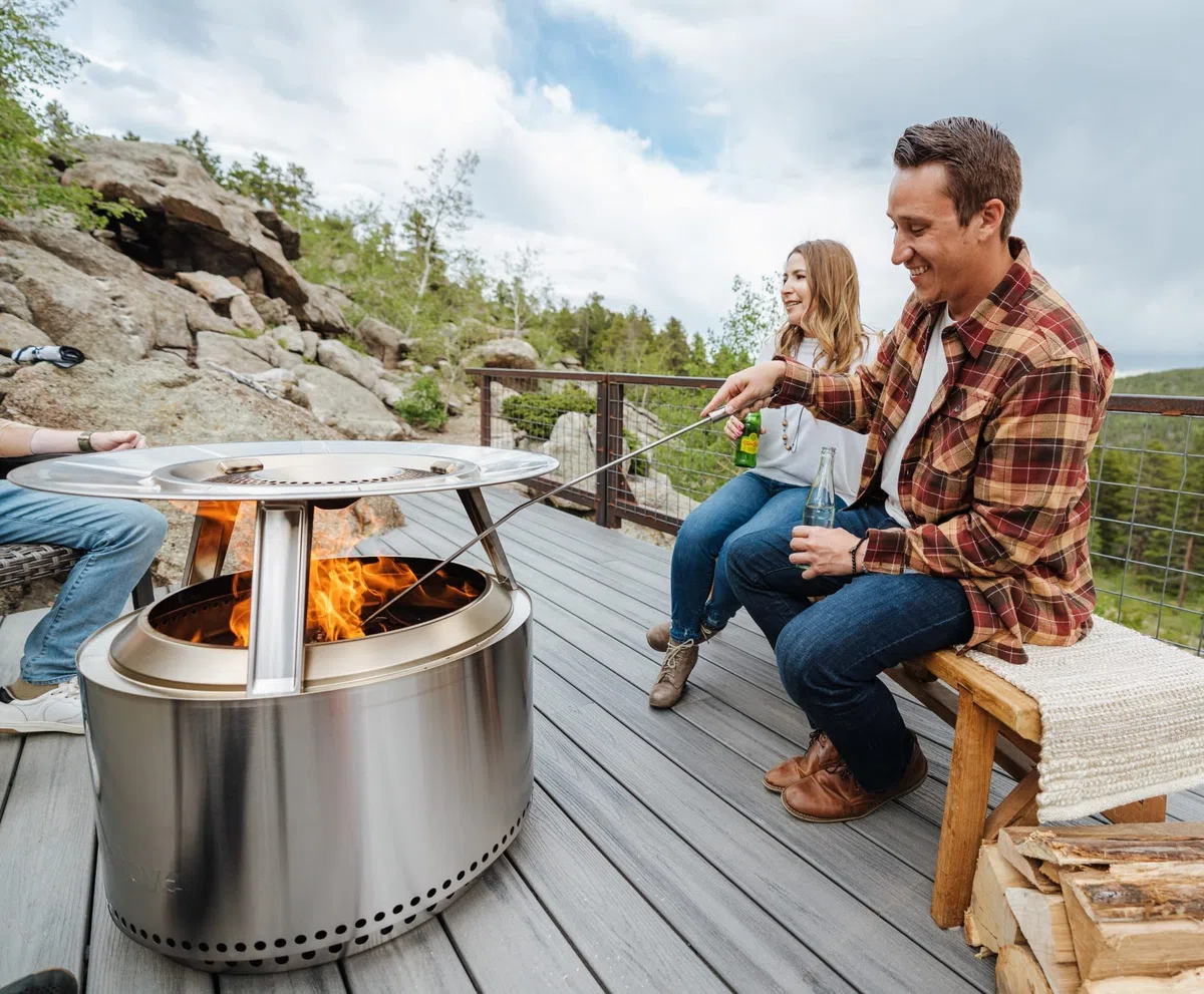 Solo Stove Yukon Wärmeverteiler für Feuerschale, Edelstahl, 28 x 76 cm, 4,5 kg