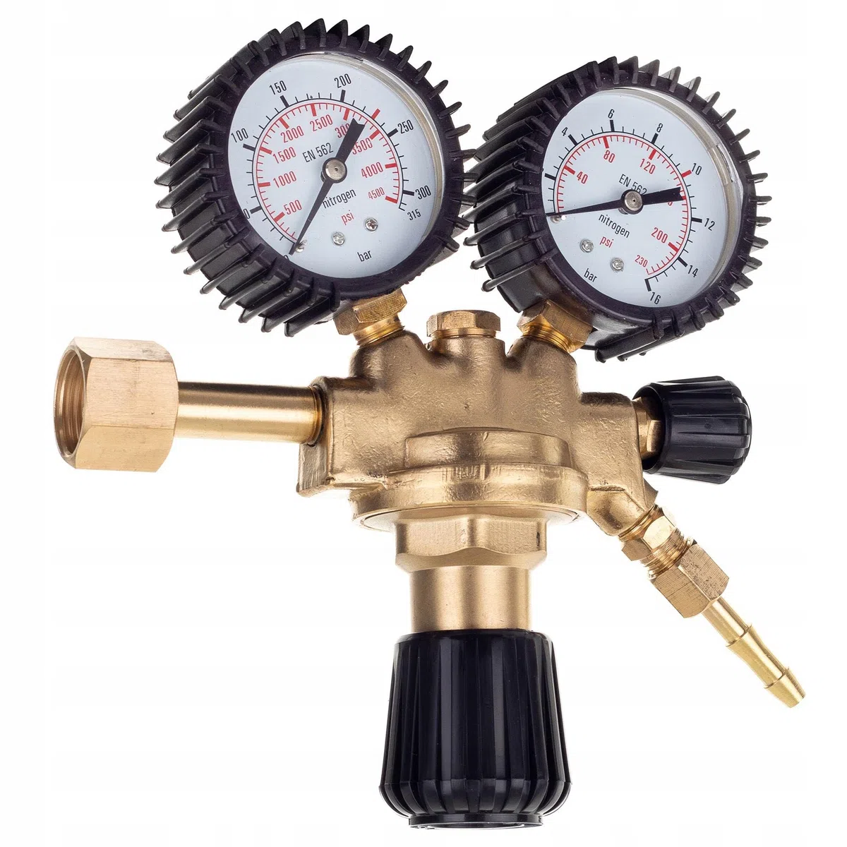 TC TECHNIC Reduzierer Stickstoff Druckminderer Druckregler 2x Manometer