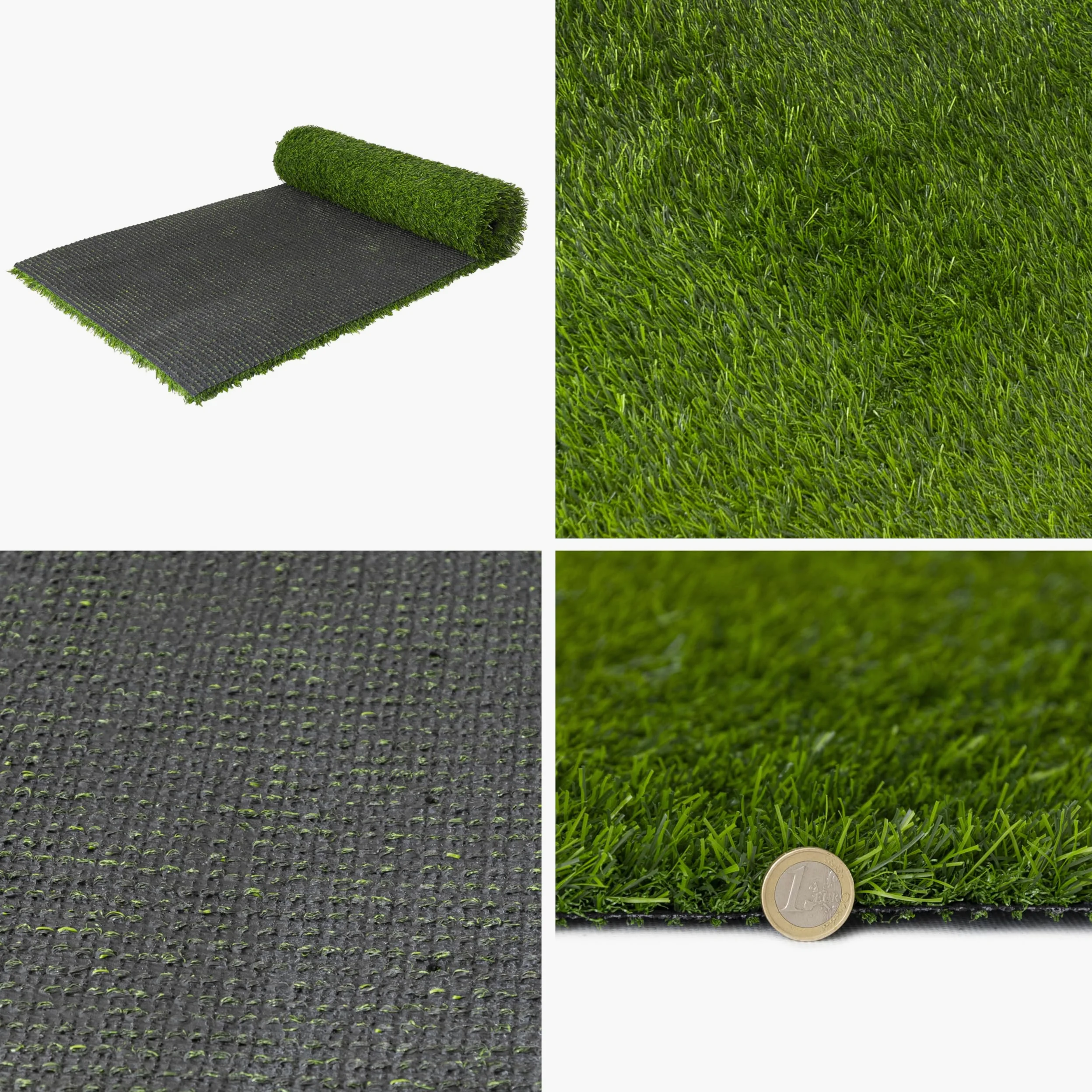 Mazovia Premium Kunstrasen 30 mm für Garten Balkon Terrasse Wintergärten - Outdoor - Wasserdurchlässig UV-beständig Einfach zu reinigen - 200 x 100 cm - Grün 30 MM