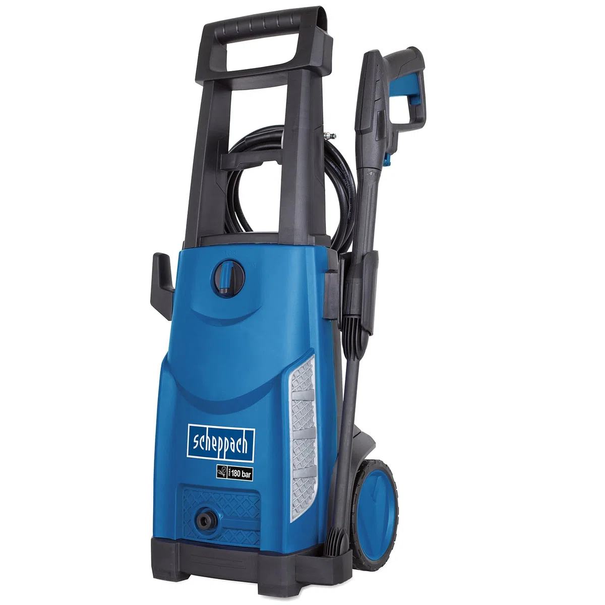 Scheppach Hochdruckreiniger HCE2600 inkl. 8-TLG. Zubehör | 180bar Arbeitsdruck | 2400W Leistung | 5m Hochdruckschlauch | Fördermenge 480 l/h | mobiler Flächenreiniger mit Bürsten