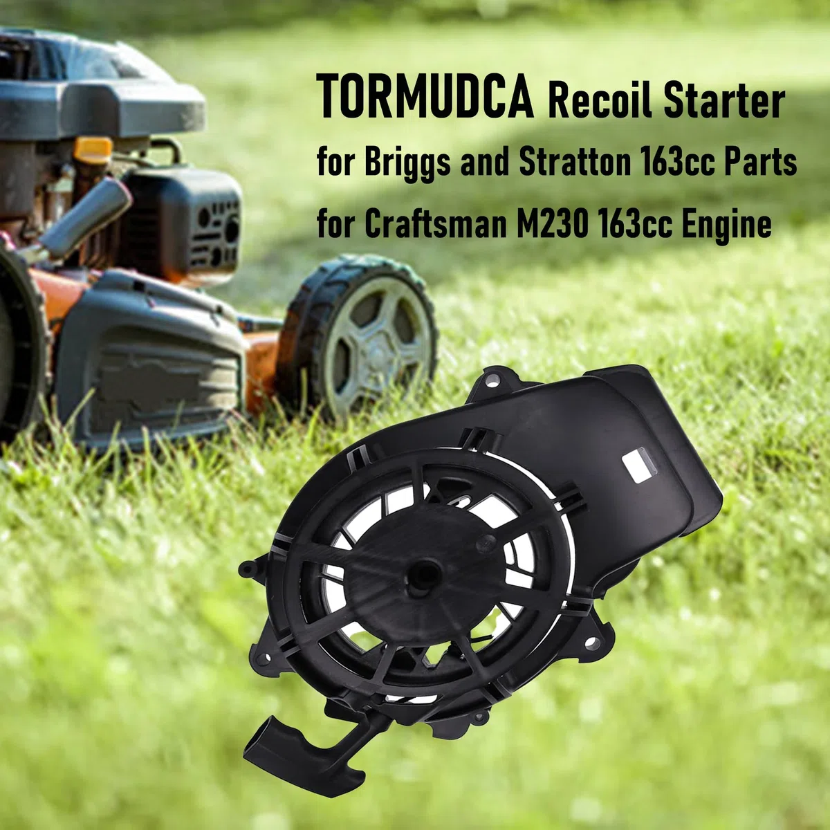 Seilzugstarter für Briggs and Stratton 163cc Teile und Toro Recycler 22 Seilzugstarter Montage Kompatibel mit Craftsman M230 163cc Motor