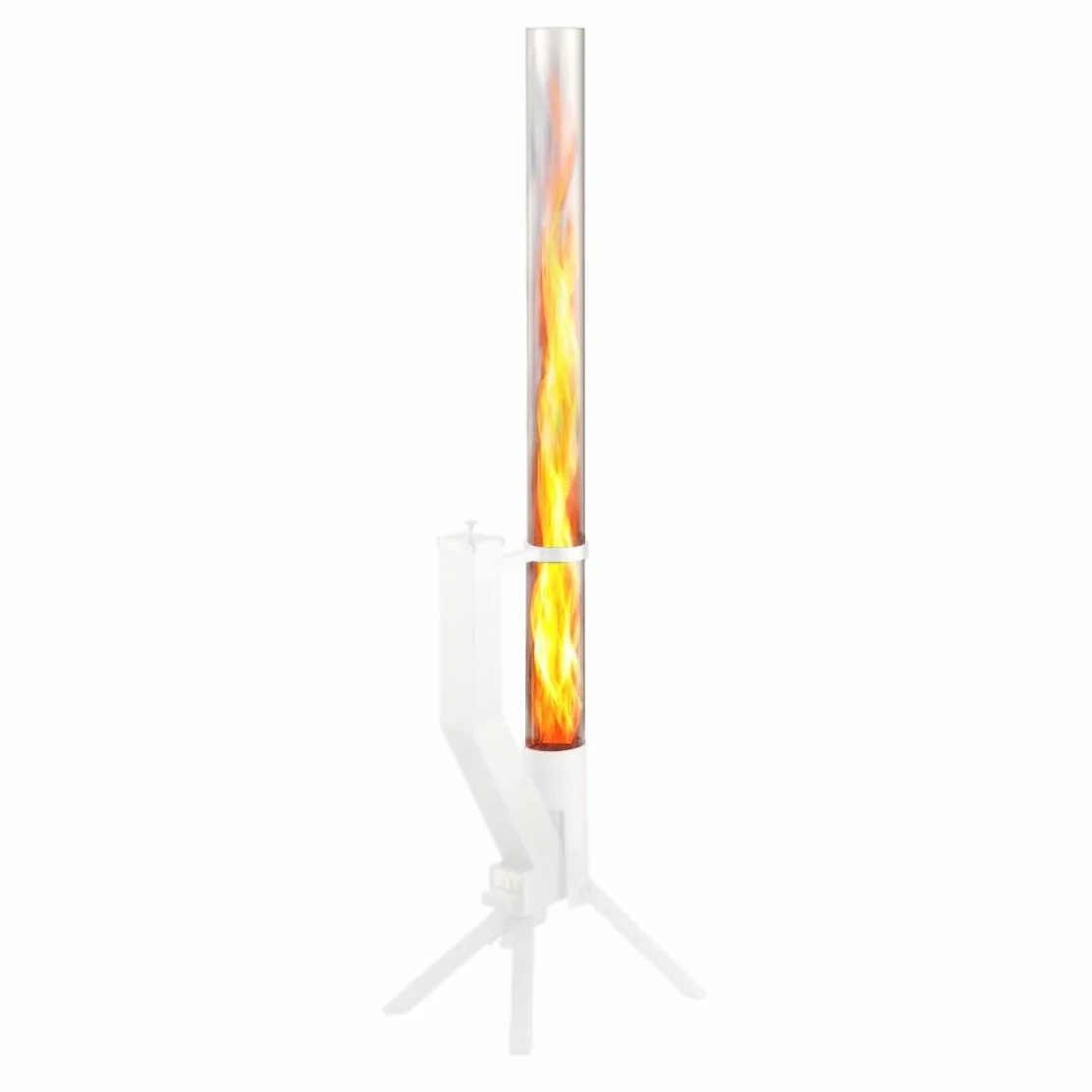 GARDENFLARE Glasrohr Ersatzteil für Feuersäule Pelletfackel - feuerfeste Glasröhre 100 cm
