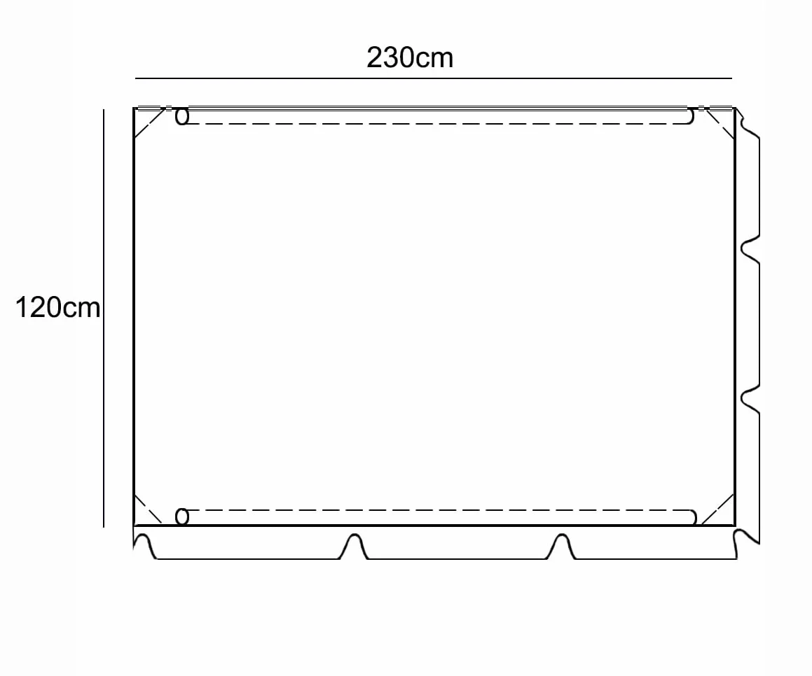 Ferocity Universal Dachbezug für Hollywoodschaukel Dach-Plane für 3 sitzer XL ca 230 x 120 cm für Garten-Schaukel Dachplane Ersatzdach Sonnendach Grün [101]