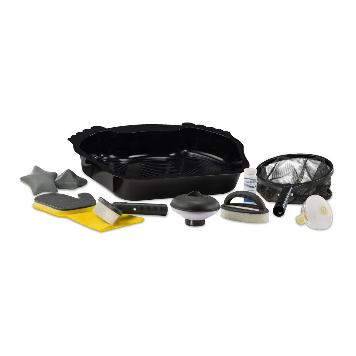 EXIT TOYS Spa-Starterkit - Hält das Wasser sauber - Inklusive rutschfestem Fußbad - Inklusive schwimmender LED-Leuchte - Reinigungsmittel für Spas in einem Set - Misst die Wasserqualität