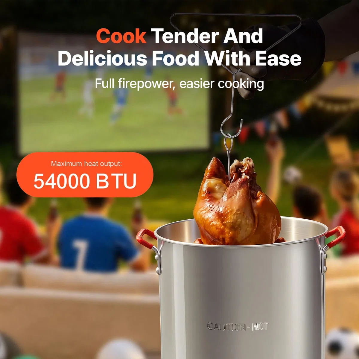 VEVOR Truthahn-Fritteuse 30 Quart Aluminium Frittiertopf 54.000 BTU Propangaskessel mit Körben
