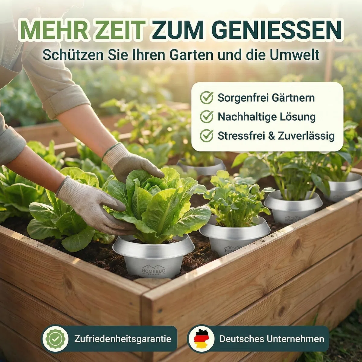 Schneckenkragen aus Metall – effektiver Schneckenschutz für Hochbeet, Garten & Gemüsebeet – galvanisiert & wiederverwendbar – Schneckenschutzring