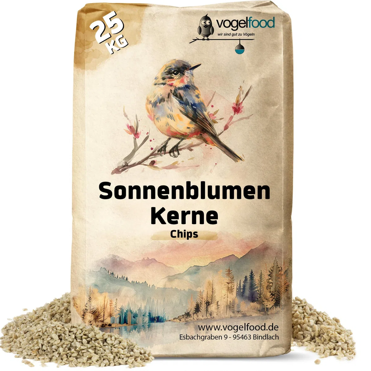 25 kg geschälte Sonnenblumenkerne BRUCH Ganzjahresvogelfutter