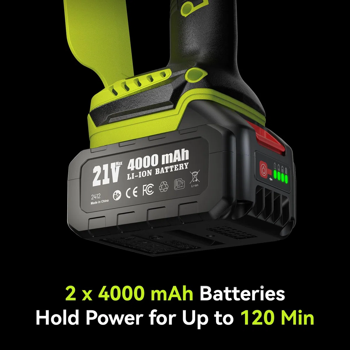 Supstable Mini Kettensäge mit Akku 6 Zoll, 8000 mAh Astsäge mit Automatischem Öler, 800W Bürstenloser Motor, 2 Akkus, 2 Ersatzketten und Ladegerät, Einhand Akkusäge für Garten & Baum