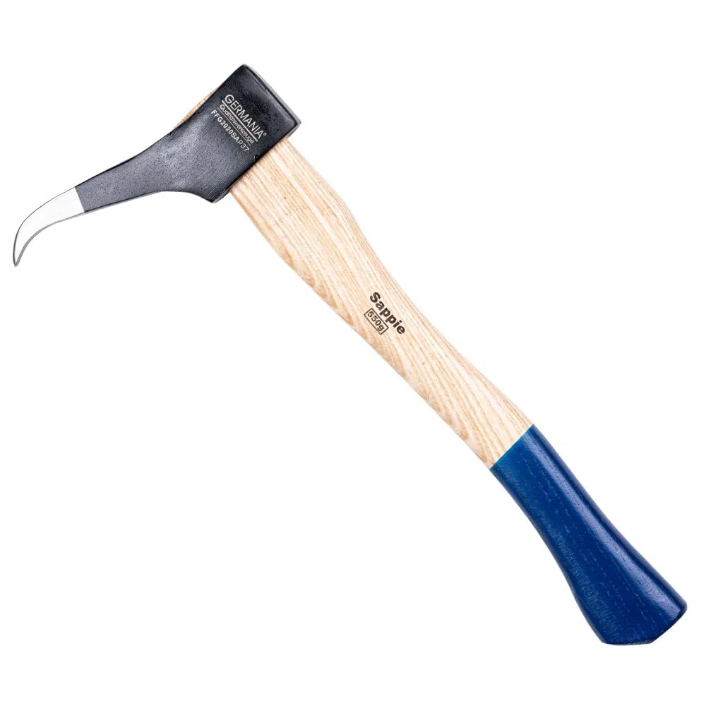 Germania Sappie Set 2 Stück - 40 und 80 cm Stiel aus Eschenholz - 550g Kopfgewicht - Forstwerkzeug Fällheber Holzheber Wendehaken