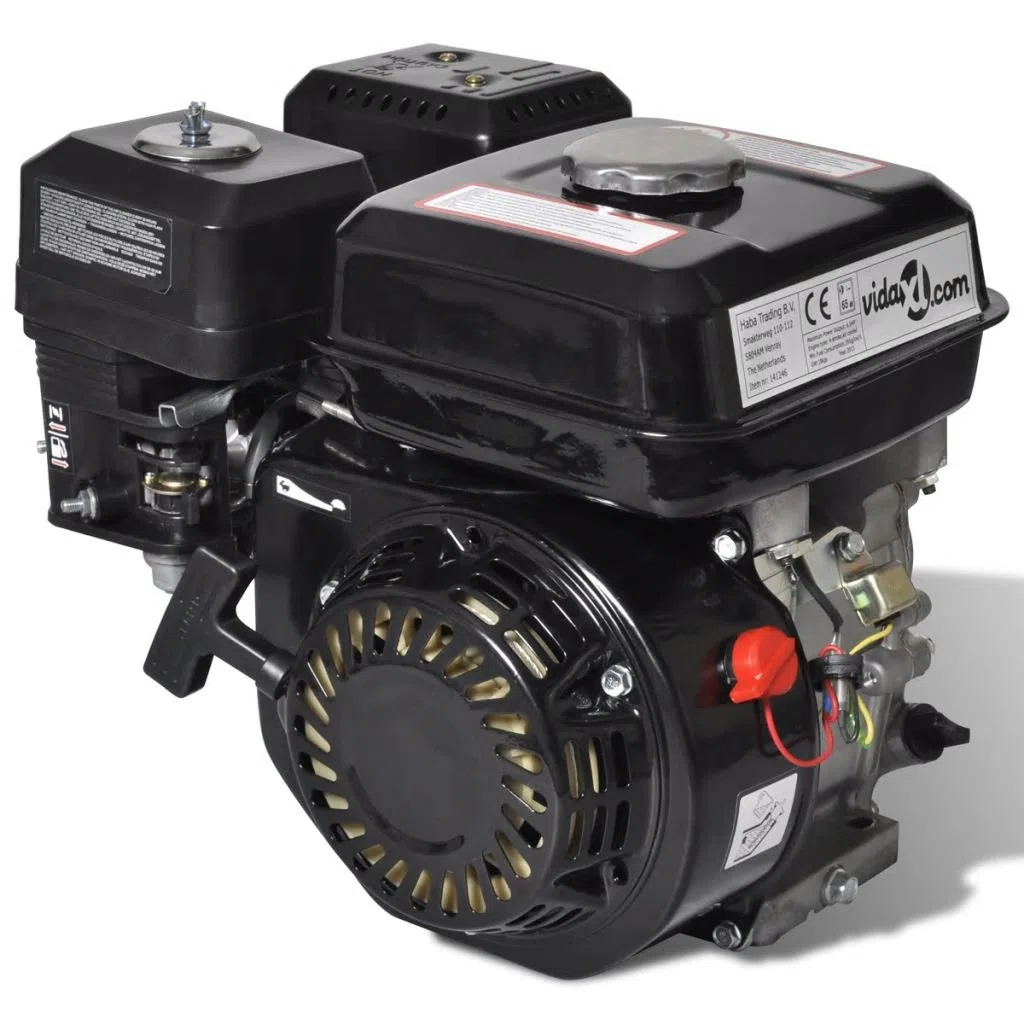 Festnight 4,8 kW Benzinmotor 6,5 HP 196 cc Ersatzteile Austauschmotor 3600 U/min 3,7 L Schwarz