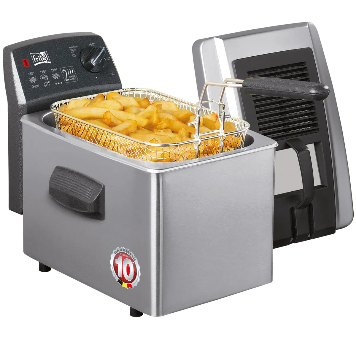 FRITEL Fritteuse Turbo SF 4170 3 l 2400 W Filterdeckel Sichtfenster