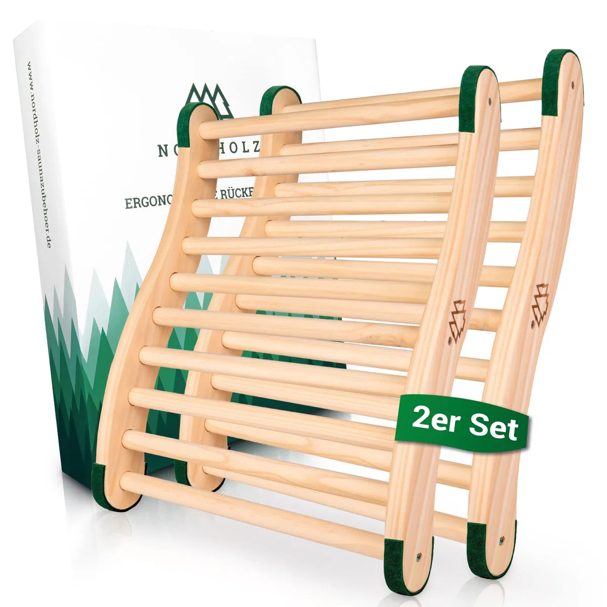 Nordholz Sauna Rückenlehne ergonomisch aus nordischer Fichte für Infrarotkabine