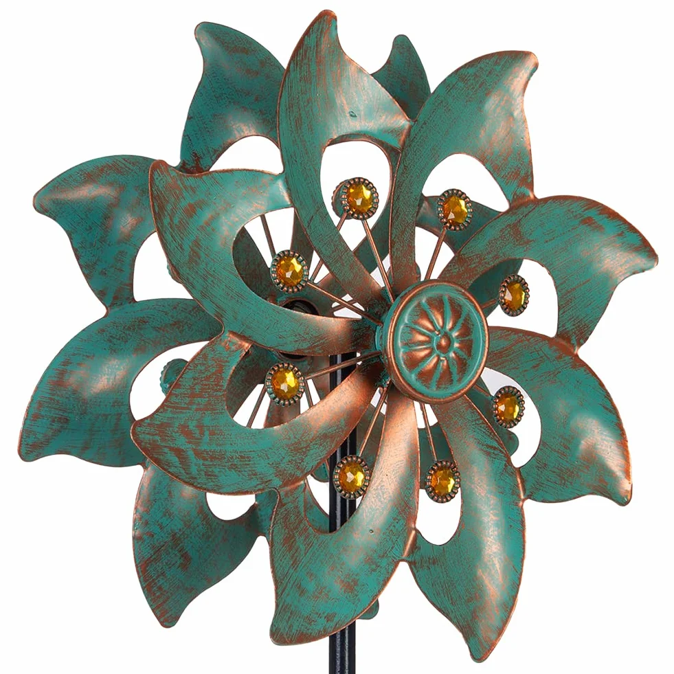 VEWOGARDEN Windspiel für Gartendekoration, klein, wasserdicht, Metall, Windspiel für Hof und Garten, 94 x 25,4 cm (Doppelklinge)