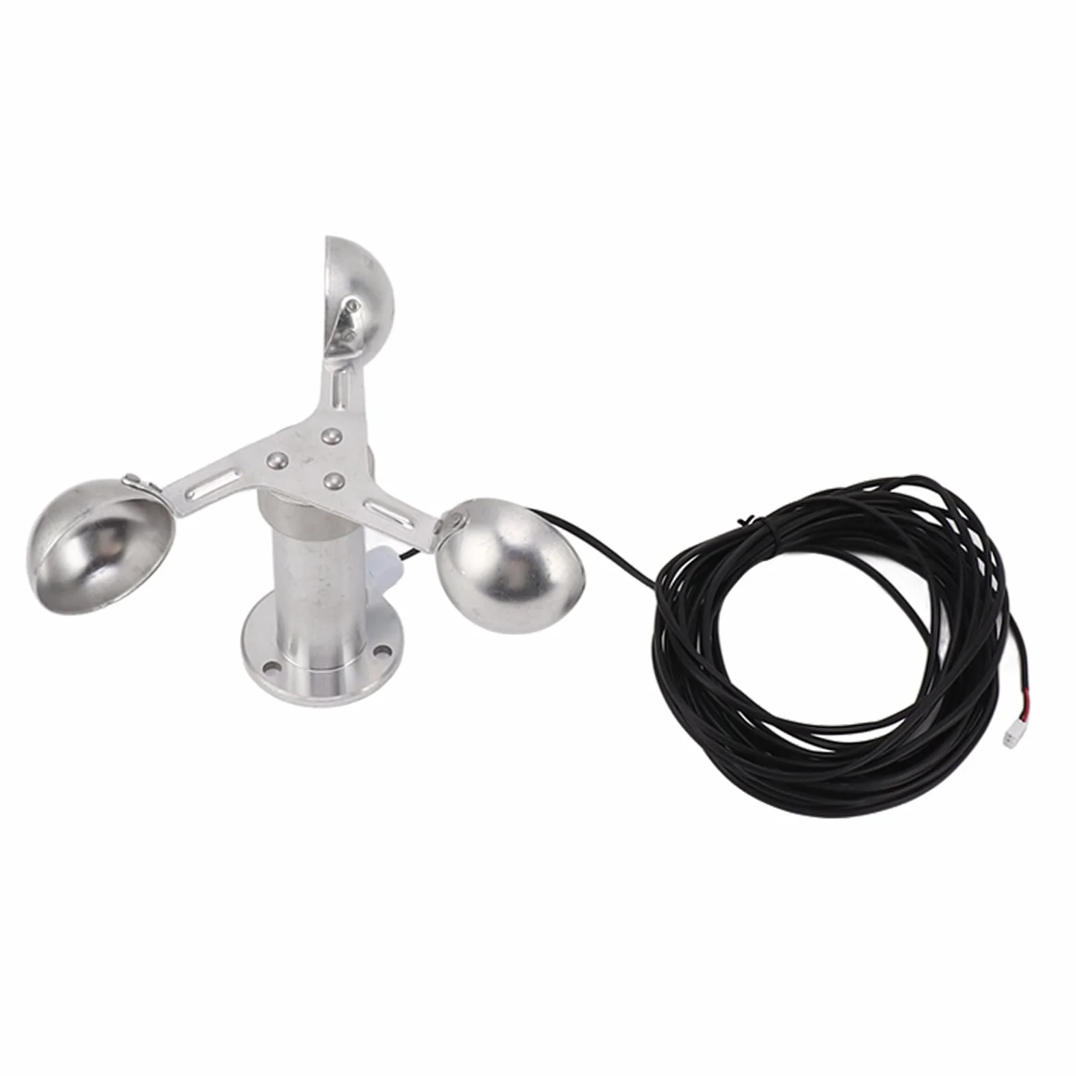 Windgeschwindigkeitssensor Anemometer Aluminiumlegierung 0-3,8 V 8 m wasserdichtes Kabel Meteorologische Station