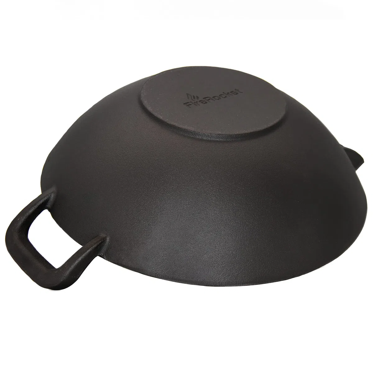 Gusseisen Wok 34cm optimal für Gasbrenner | Robuster Cast Iron Grill-Wok | Geeignet für Gasgrill Kohlegrill Induktionsherd | Wokpfanne für Nudeln Reis Gemüse
