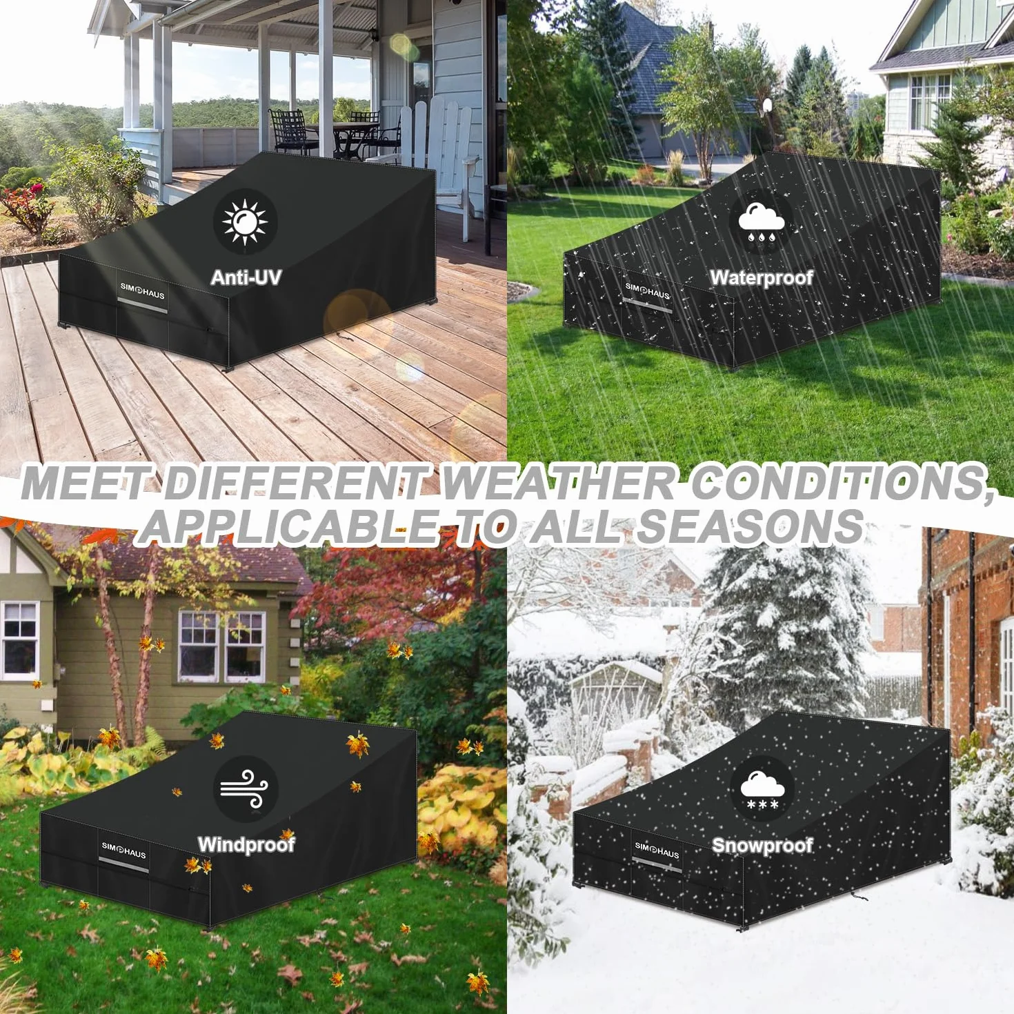 Schutzhülle Gartenliege Abdeckung für Doppelliege Outdoor 2 Personen,Wasserdicht Abdeckung Liege,Schutzhülle Doppel-Sonnenliege Winddicht UV-Beständig 420D Oxford Gewebe 210x150x40/90cm