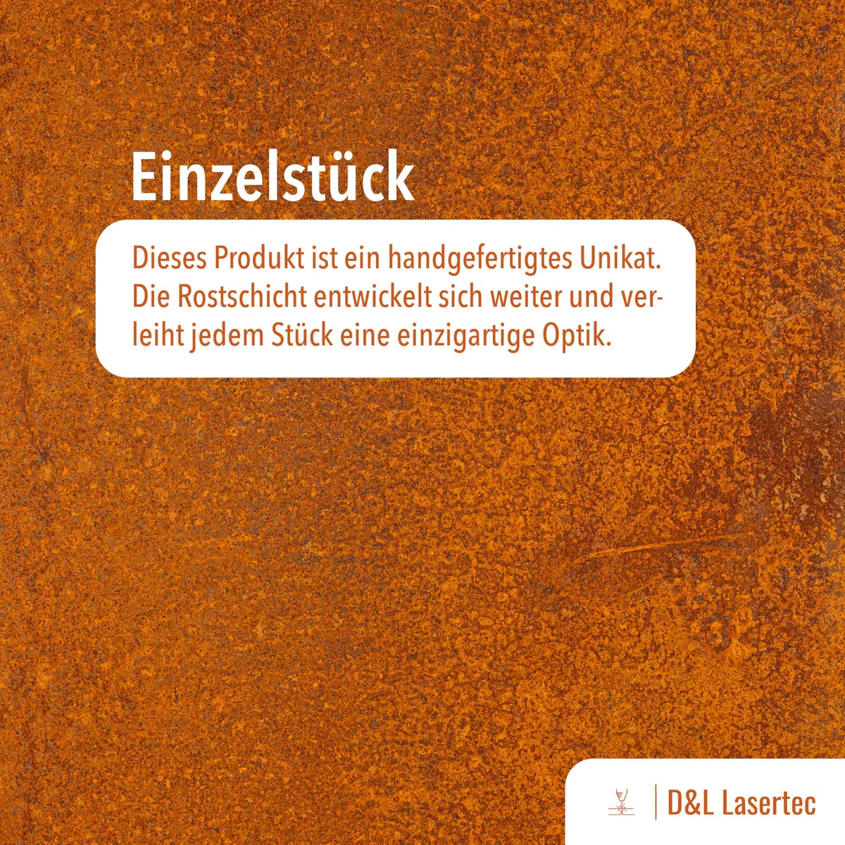 D&L Lasertec Herz aus Metall - Herz für Kaminholz - Regal aus Rost Edelrost Holzregal für Garten Terrasse - Herz liegend S