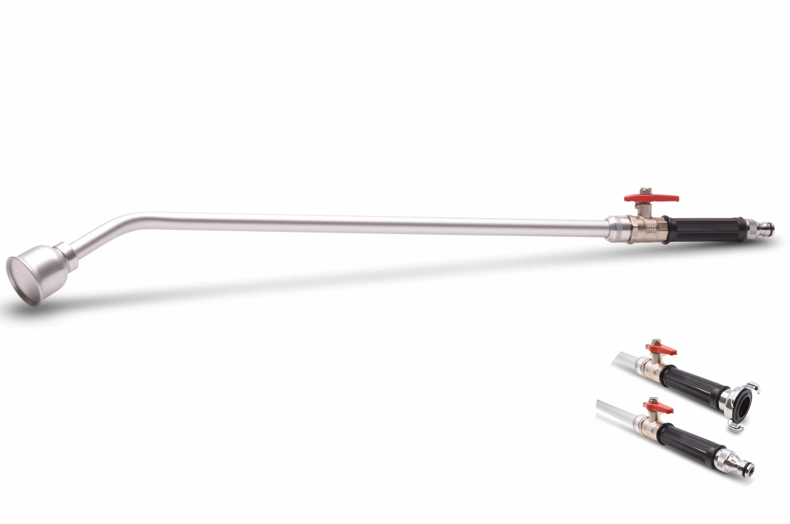 GRK/S 800 Profi Gießstab | Gießgerät | Gartenbrause | Gießlanze | komplett Metall | Aluminium | Kugelventil | Steckverbindung und Klauenkupplung