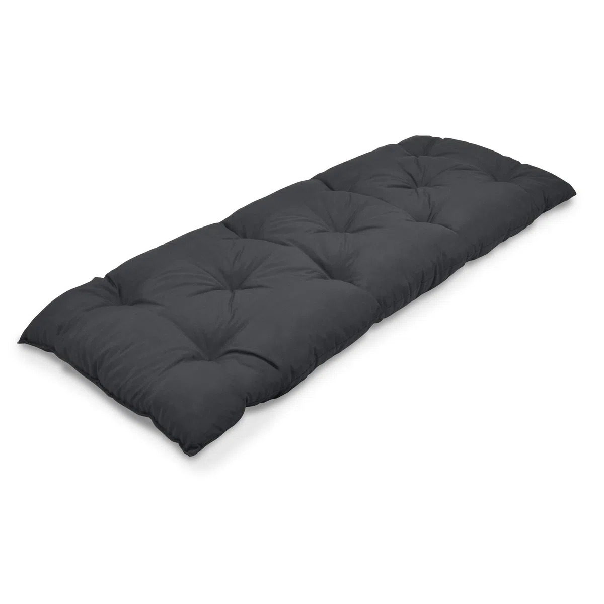 Beautissu Bankauflage Flair BK - Sitzkissen für Gartenbank - Polster Auflage Outdoor - Bankpolster Auflage für Sitzbank & Hollywoodschaukel - ca. 150x50x10 cm - Anthrazit