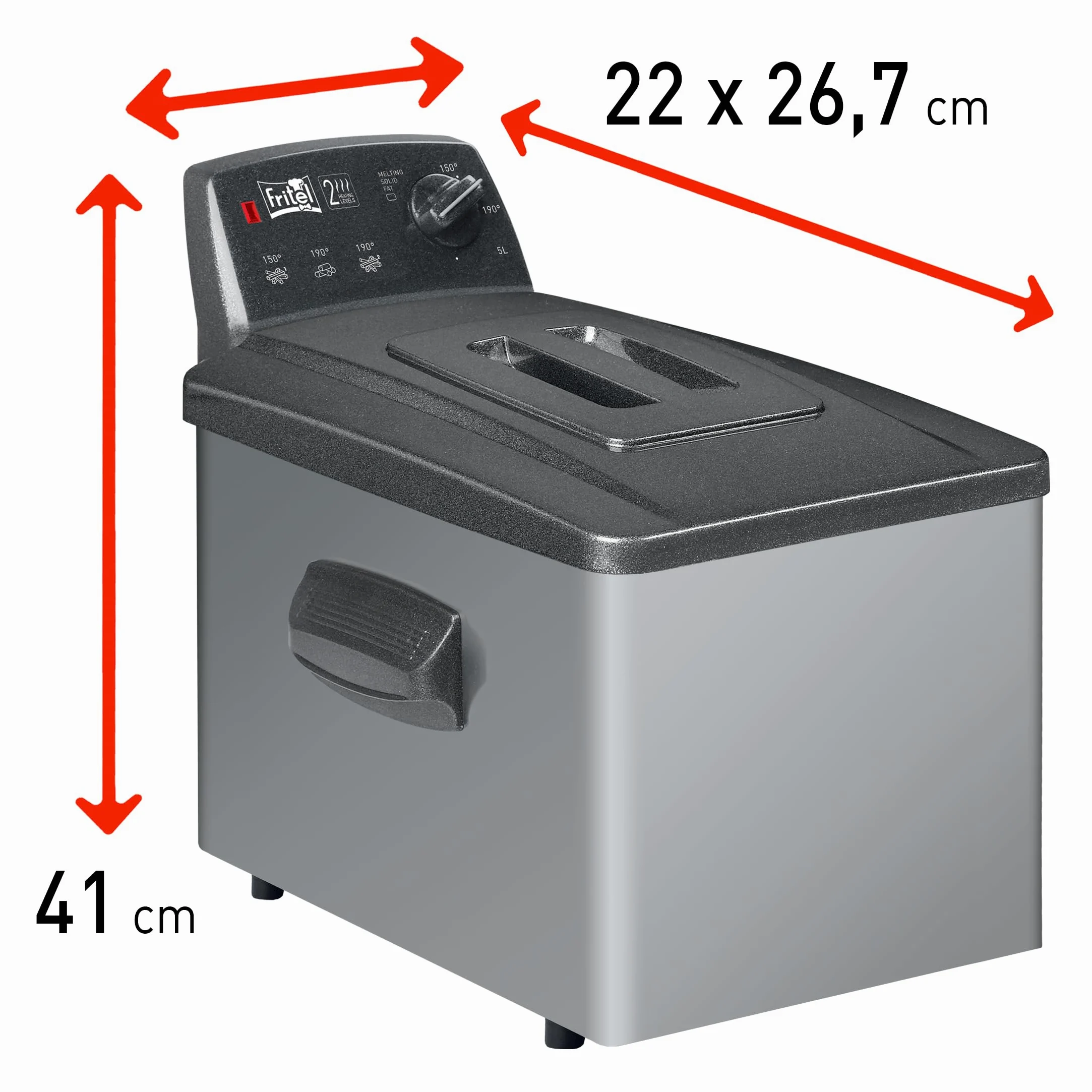 FRITEL Friteuse Turbo SF 4551 3000 W 5 l Antistoffdeckel