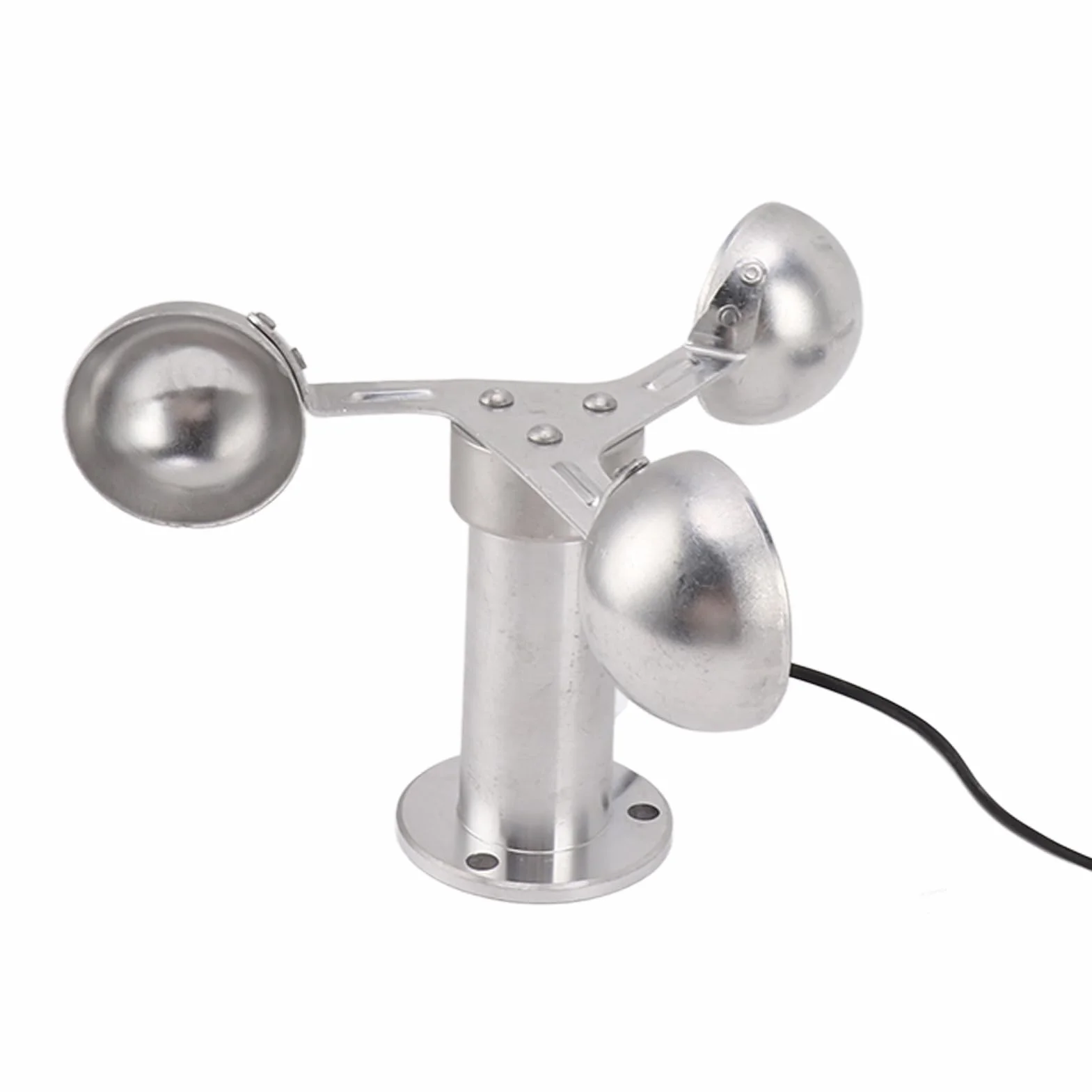 Anemometer aus Aluminiumlegierung 3 Tassen Windgeschwindigkeitssensor 0-3,8 V für Kraftwerke Meteorologische Überwachung