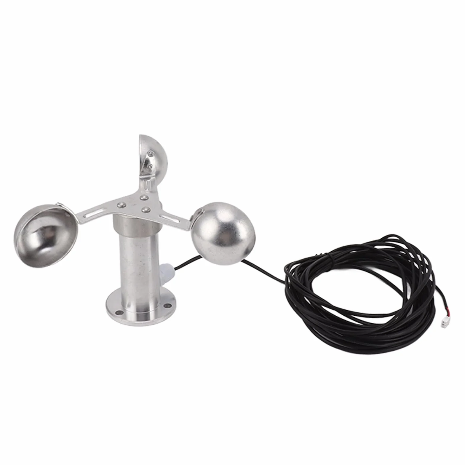 Anemometer aus Aluminiumlegierung 3 Tassen Windgeschwindigkeitssensor 0-3,8 V für Kraftwerke Meteorologische Überwachung