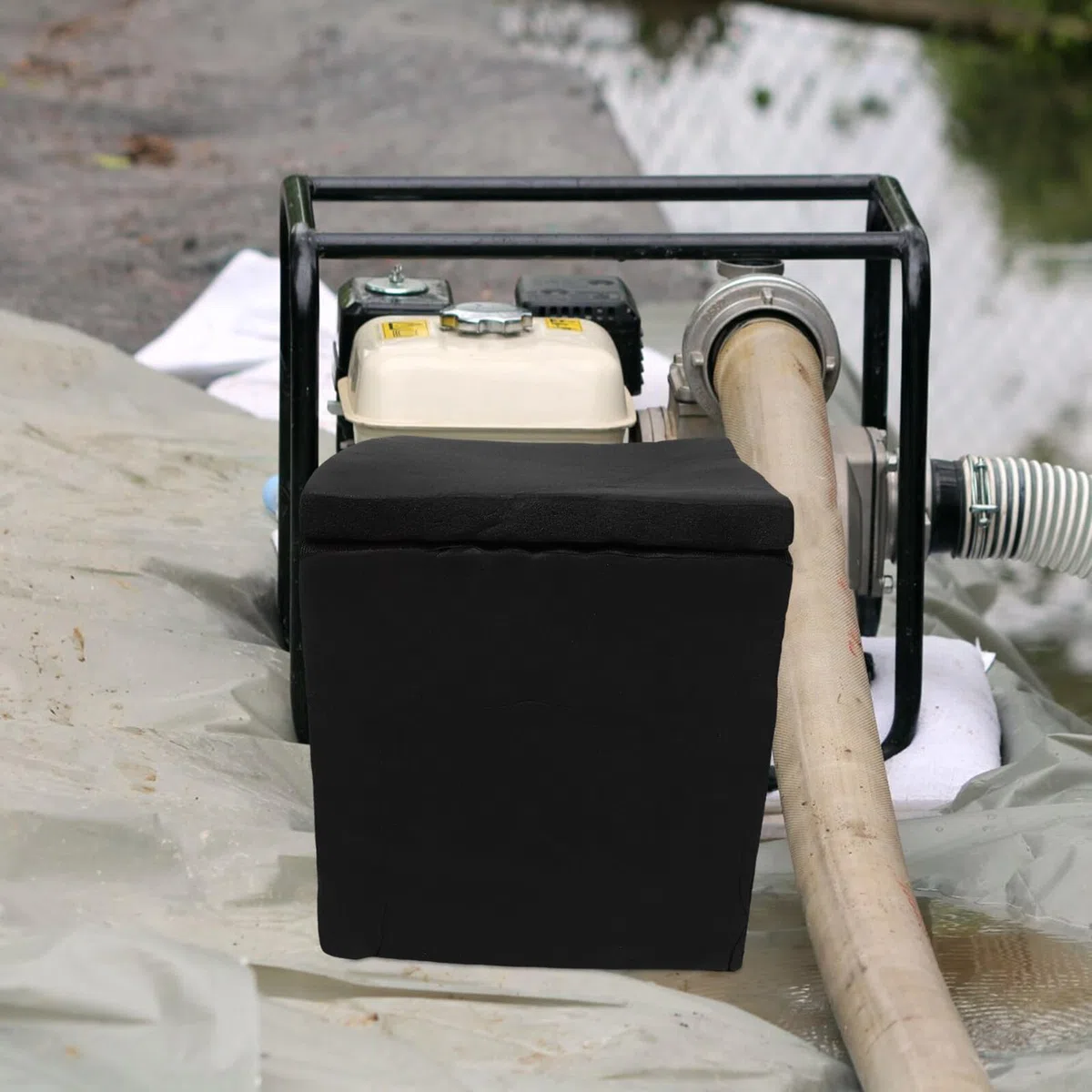 Schalldichte Kasten für Luftpumpen und Generatoren Tragbare Schallschutzbox 25X25X20Cm aus Schwamm mit Lärmschutz für Pool und Druckerhöhungspumpen Privat und Industriell