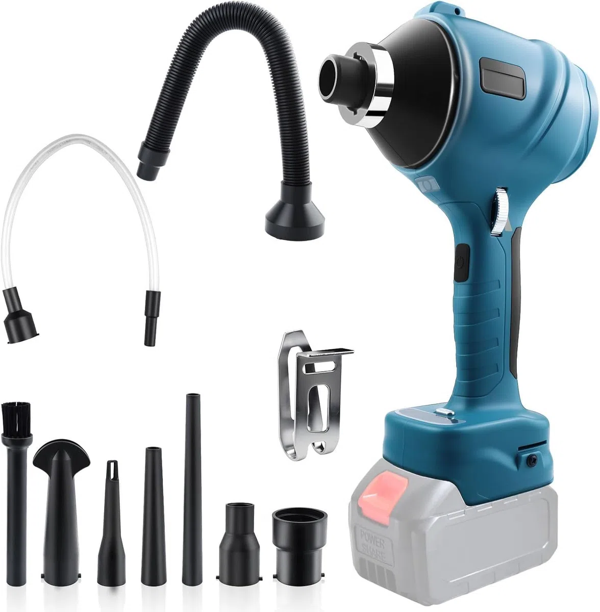 Kompatibel mit Makita Laubbläser akku Bläser 18V, 130m/s Druckluft gebläse 100000RPM Bürsten Motor, Auto Trockner & Luftgebläse für Laub, Schnee, Staub, PC Reinigung (Akku Nicht inkl)