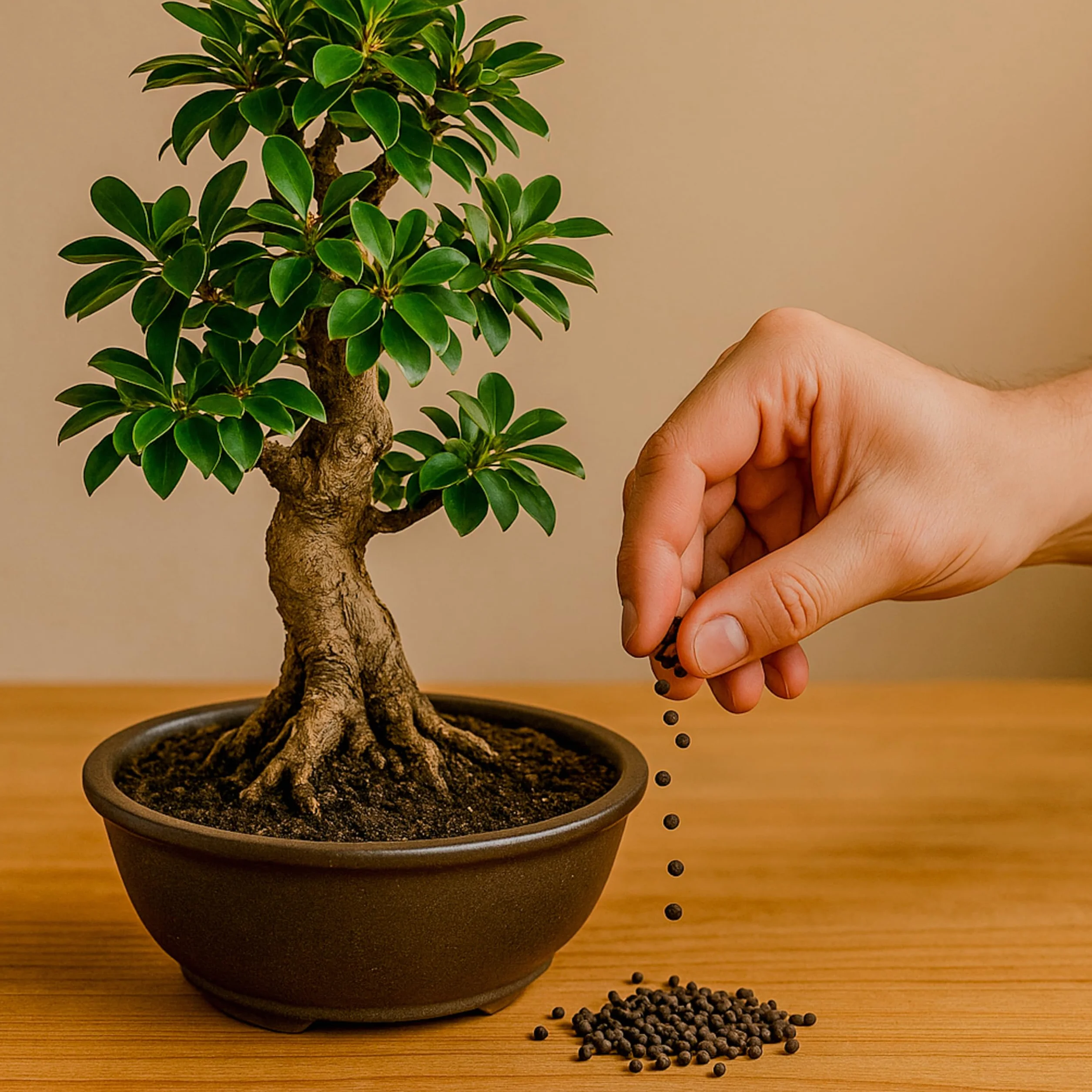 CULTIVERS Bio-Bonsaidünger 5 kg, granuliert, 100% pflanzlich, organisch und natürlich, langsam und kontrolliert freisetzend, NPK 8-1-5 + 74% organische Substanz, mit Huminsäuren