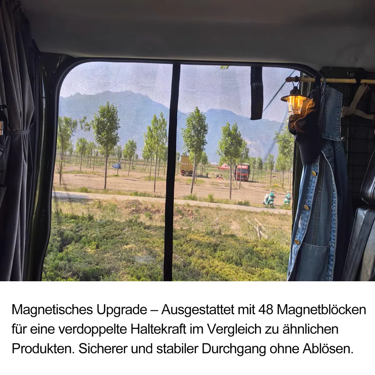Moskitonetz Magnetisch für VW T5 T6 Schiebetür, Auto-Fliegengitter mit Insektenschutz und Sonnenschutz, Camping-Schattennetz für Seitentür