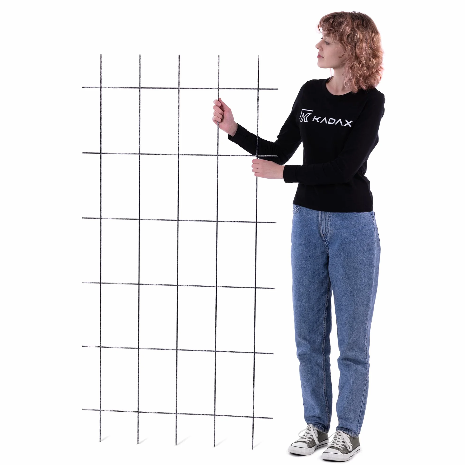 KADAX Rankgitter 75 x 150 cm, Gitterspalier für Garten, Pflanzen, Balkon, Terrasse, Metall Spalier, Rankhilfe, Klettergitter aus Stahl, Kletterhilfe, Rosenspalier, Pflanzengitter