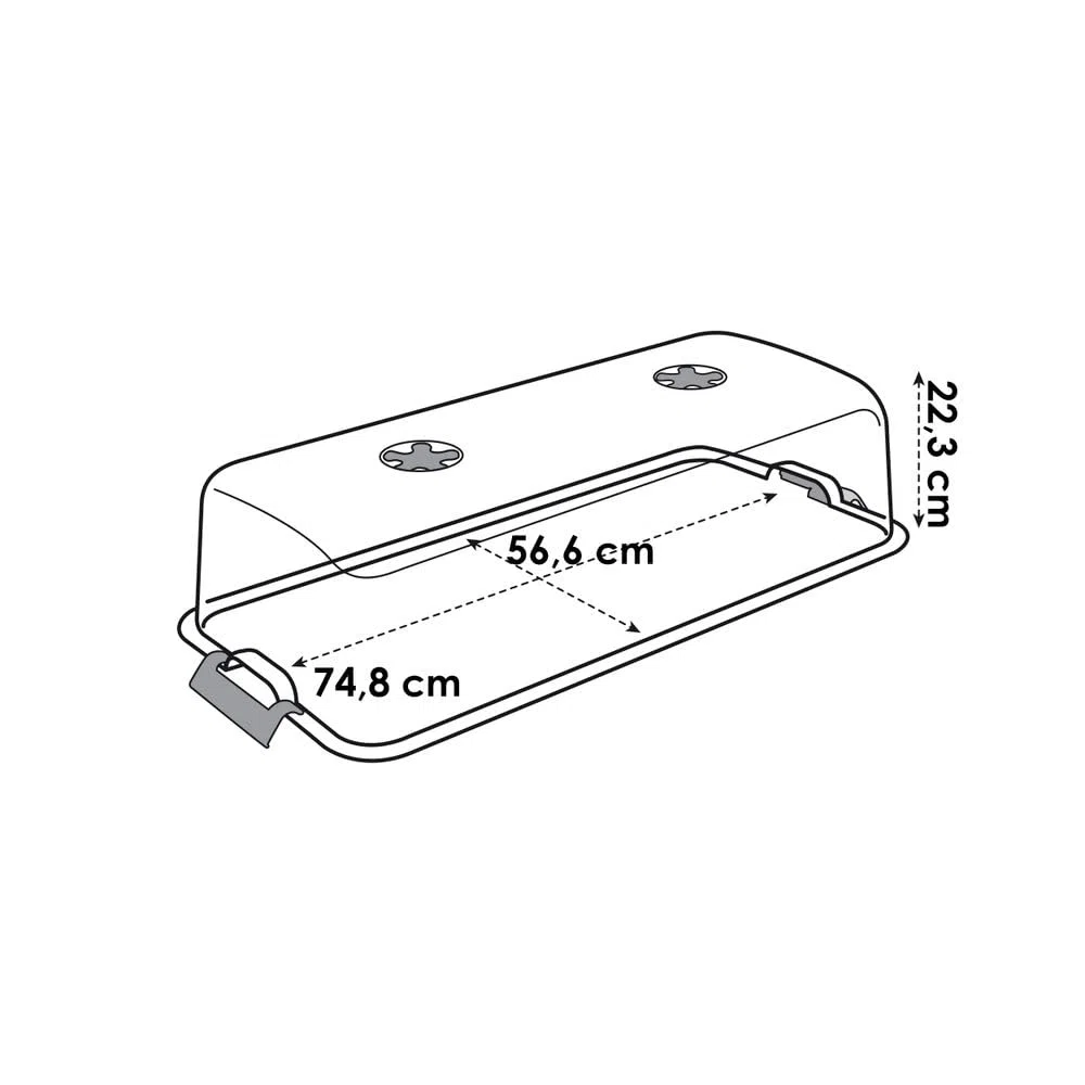 elho Green Basics Anzucht Haus XXL 75 - Zubehör für Züchten und Ernten - Ø 74.8 x H 22.3 cm - Transparent