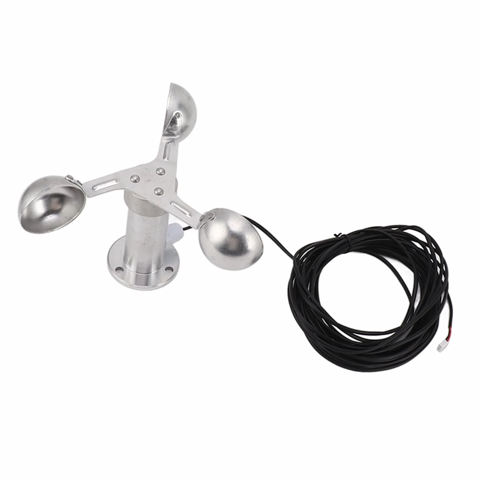 Windgeschwindigkeitssensor 3 Tassen Windsensor Anemometersensor Aluminiumlegierung wasserdicht 8 M Kabel für Windmessung Außen