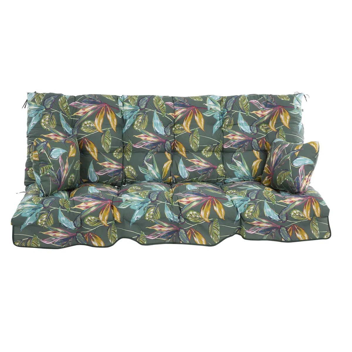 PATIO Hollywoodschaukel Auflage 175x50 cm Ravenna Sitzpolster mit Rückenlehne für Gartenbank Seitenkissen Schnüre