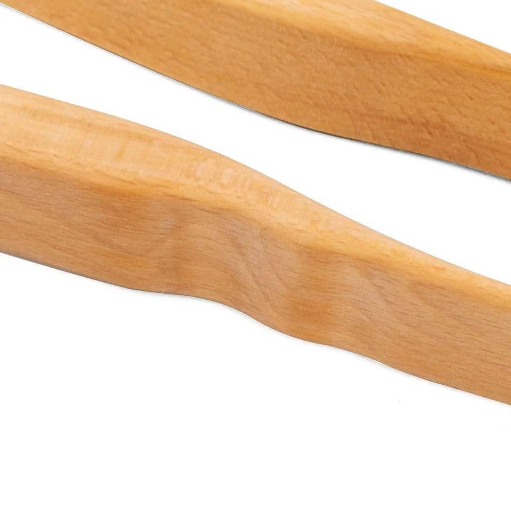 Zetzsche Grillzange 60 cm XXL mit Namen oder Wunschtext graviert inkl. Geschenkverpackung, Design Holzzange Greta, Buchenholz, perfekt zum Grillen, Raclette oder Küche
