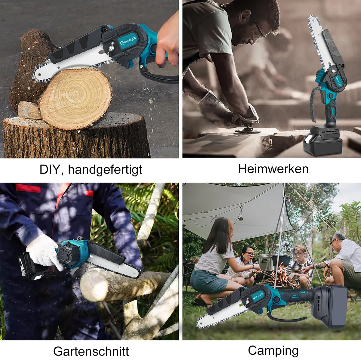 Bürstenlose 6 Zoll Mini Kettensäge für Makita 18V LXT (Kein Akku), Kabellose Einhand Ersatz Kettensägen für Makita Battery, Elektro Chainsaw Chain Saw für Holzschneiden/Baumbeschneiden/Gartenscheren