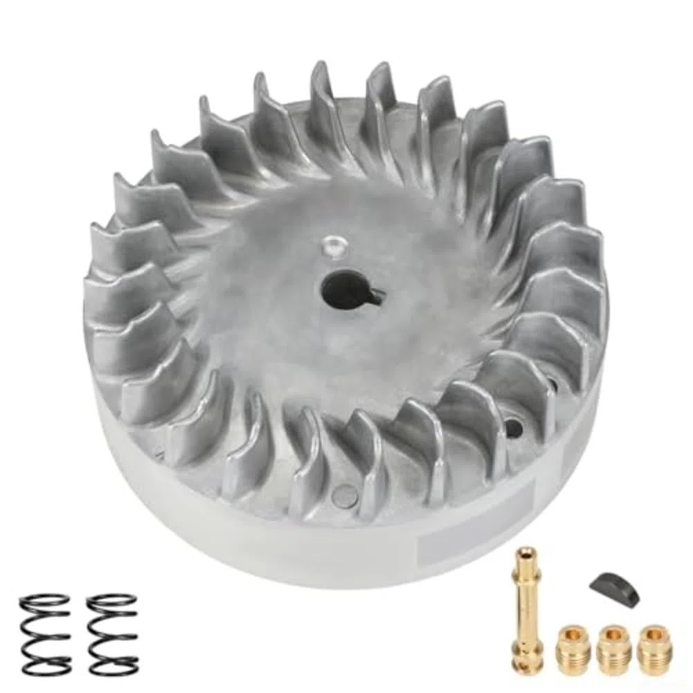 Aluminium Schwungrad 212cc für Predator & für HEMI Motoren, kompatibel mit für COLEMAN CT200U BT200X für MINI Bike, inkl. Ventilfedern und Hauptdüsen-Set für Go-Kart Rasenmäher Reparatur