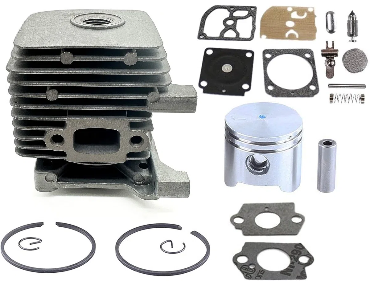 34mm Zylinderkolben mit Dichtungen und überholten Kits für STIHL FS55 FS45 BR45 KM55 HL45 HS45 HS55 Trimmer
