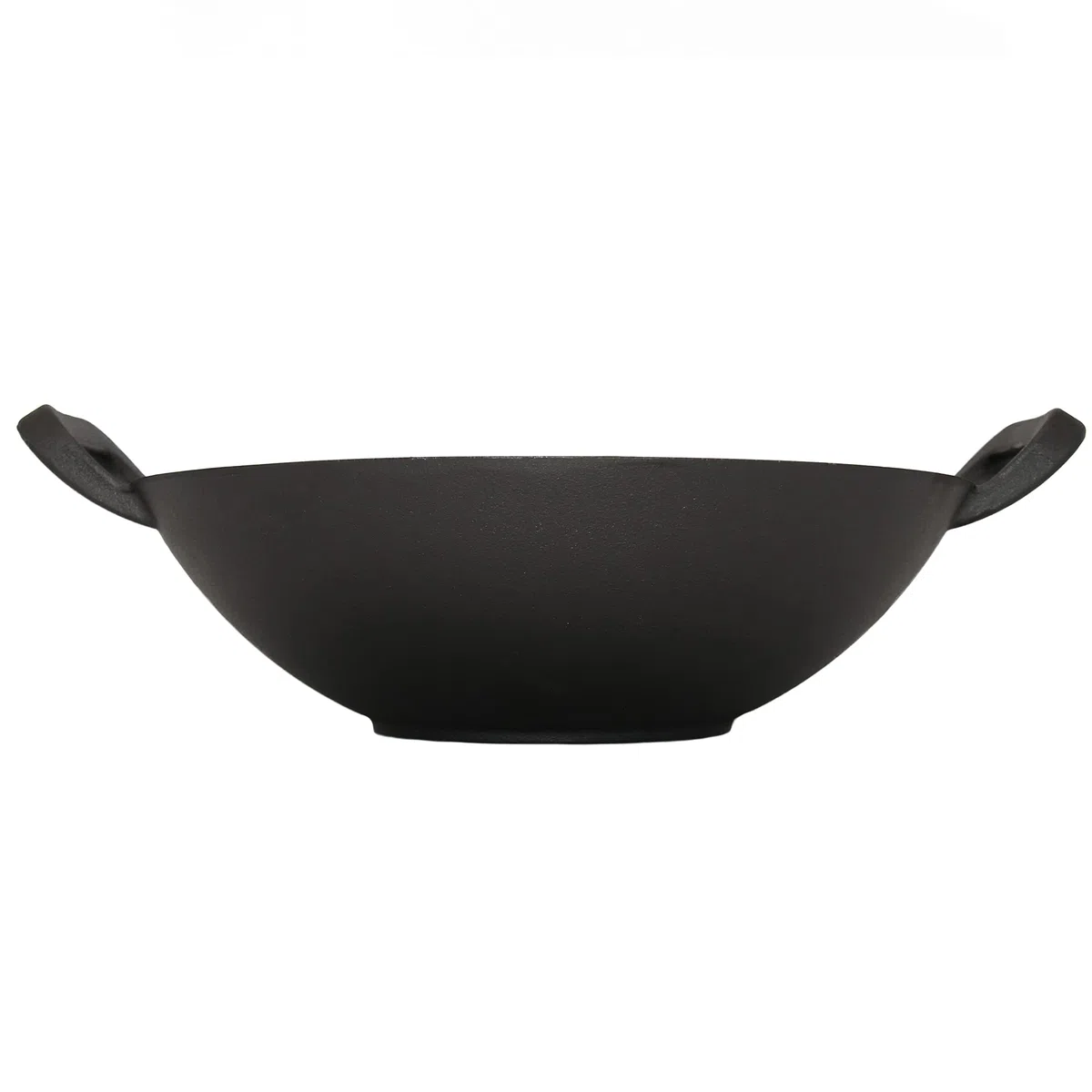 Gusseisen Wok 34cm optimal für Gasbrenner | Robuster Cast Iron Grill-Wok | Geeignet für Gasgrill Kohlegrill Induktionsherd | Wokpfanne für Nudeln Reis Gemüse
