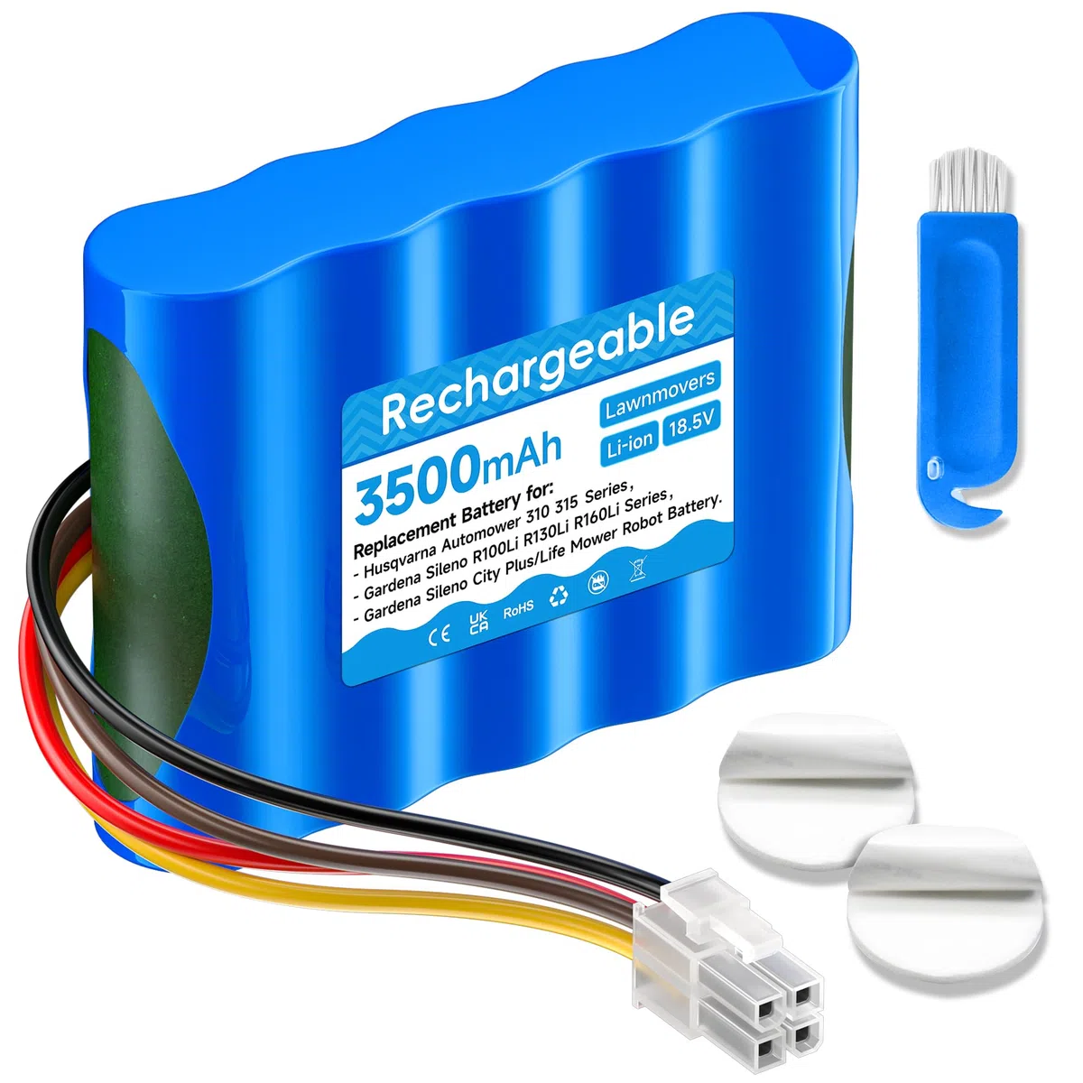 18.5V/3500mAh Mähroboter Akku für Husqvarna Automower 310 315 315X(2015-2018), Ersatzakku für Gardena Sileno R100Li/ R130Li/ R160Li,für Gardena Sileno City/Life 250 500(Jahr 2015-2018) 584 82 28-01/02