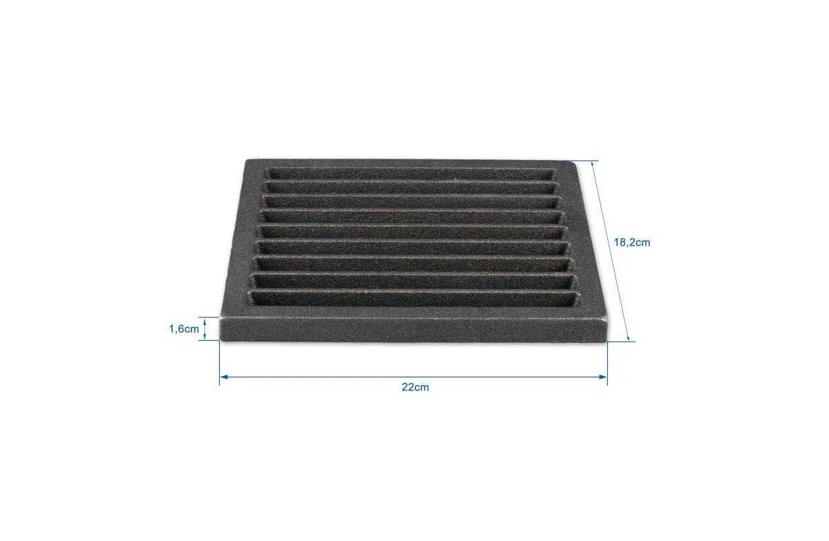 GRILLROSTPROFI Ascherost- Feuerrost - Kohlerost - Kaminrost in Premium-Qualität - Gusseisen, 18 x 22 cm