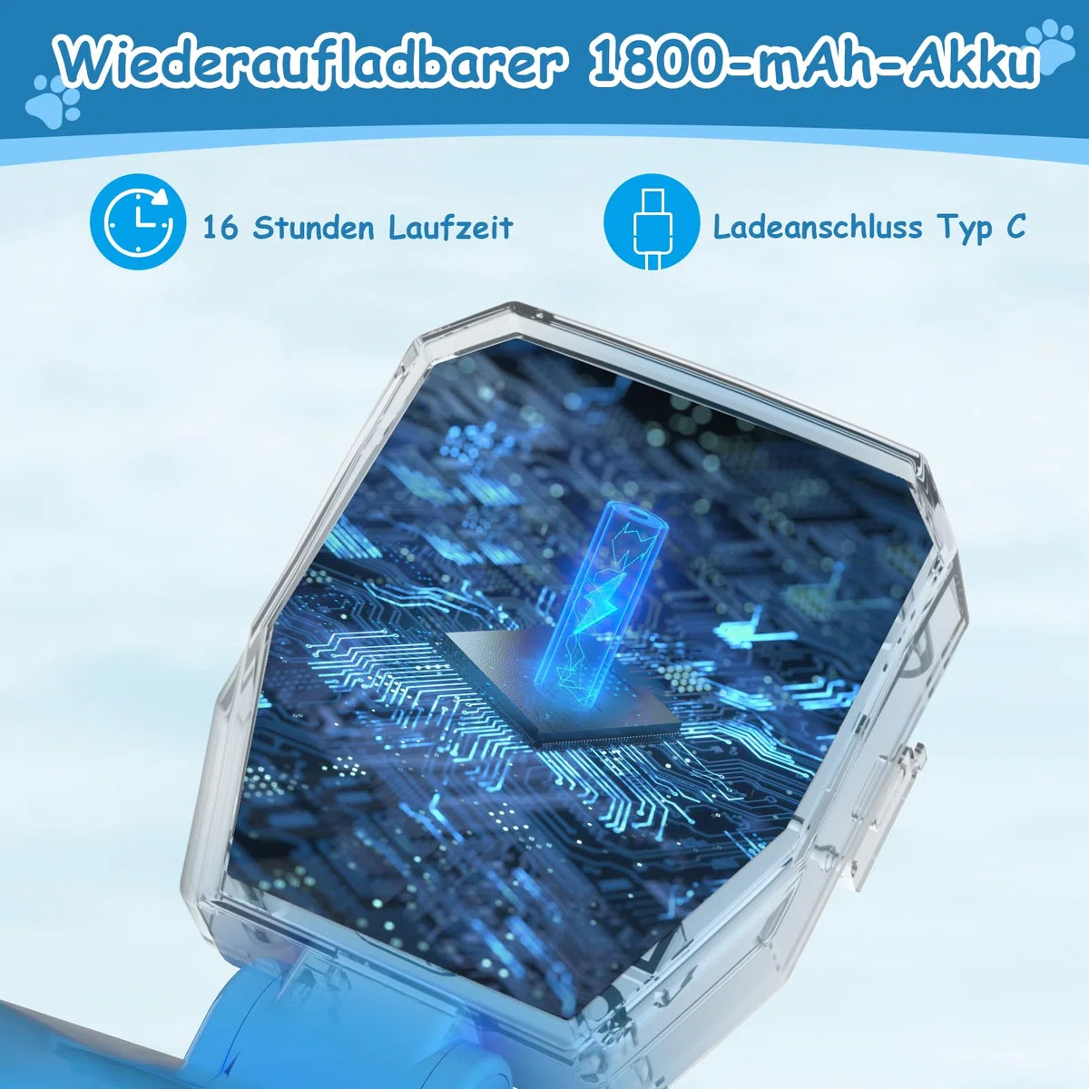 Metalldetektor Kinder, OMMO USB Wiederaufladbarer Metalldetektor mit Lustigem LCD-Display, 72-100cm Verstellbarer Leichter Metalldetektoren für Kinder, Erkundung im Freien, Azure