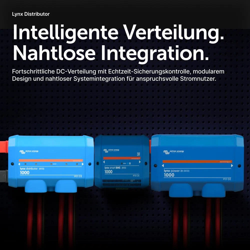 Victron Energy Lynx Distributor M10 1000A DC-Verteiler mit Sicherungsüberwachung Bluetooth