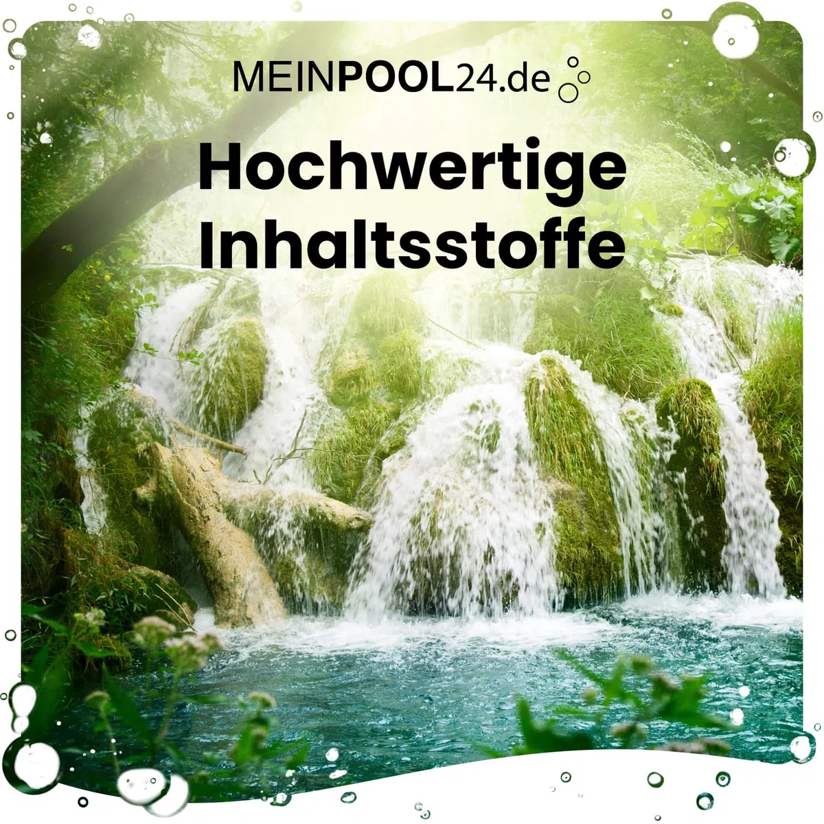 Meinpool24.de Wasserpflege Set Chlor Starterset I 1,0 kg Chlorgranulat schnelllöslich|1,0 kg Chlormultitabs 20 g|1,5kg pH-Minus Granulat|1 Dosierschwimmer|1 Wassertestkit pH/Cl|Wasserpflegeanleitung