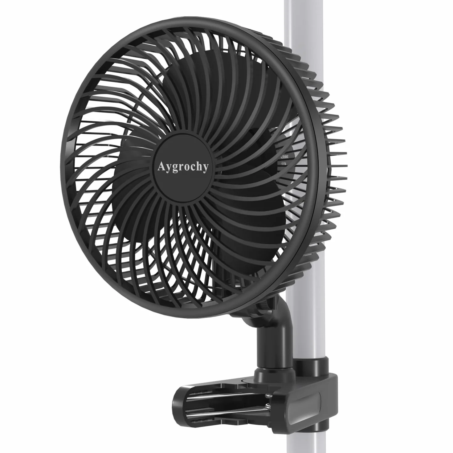 Aygrochy Ventilator Grow mit Clip, EC-Motoren 10 Geschwindigkeiten grow lüfter für Grow Zelte, IP-44, für Umluft und Kühlung im Indoor Grow, Manuelle Oszillierender.